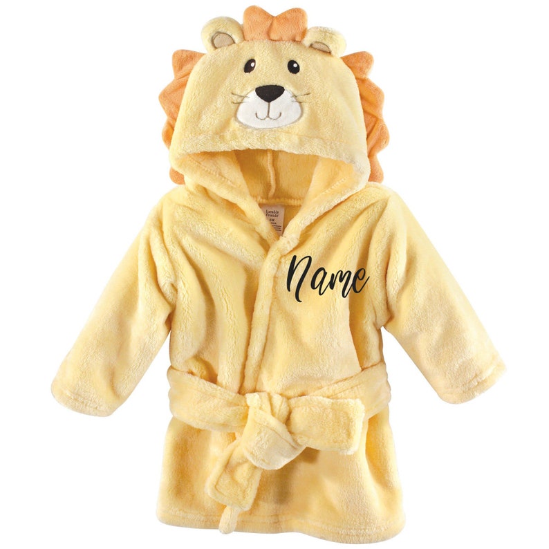 Personalized Baby Bathrobe Infant Bathrobe Baby Name Bath Etsy