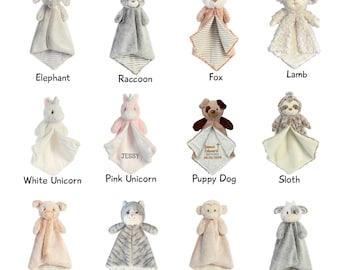 Personalized Baby Lovey Blanket, Baptism Gift
