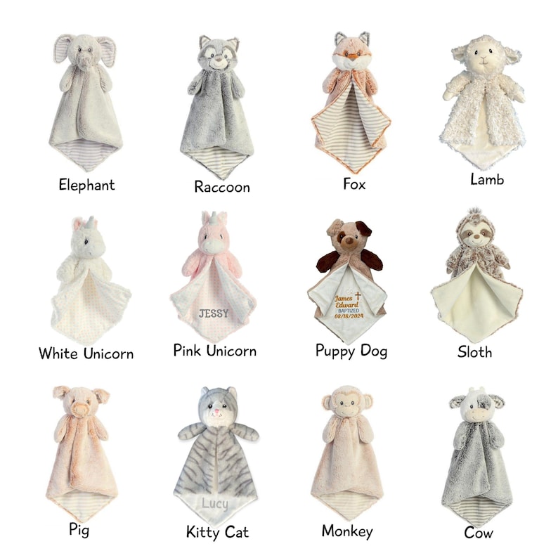 Personalized Baby Lovey Blanket, Baptism Gift - Etsy