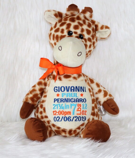 personalized giraffe stuffed animal