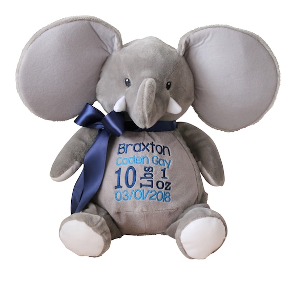 elephant sshlumpie blanket plush in grey