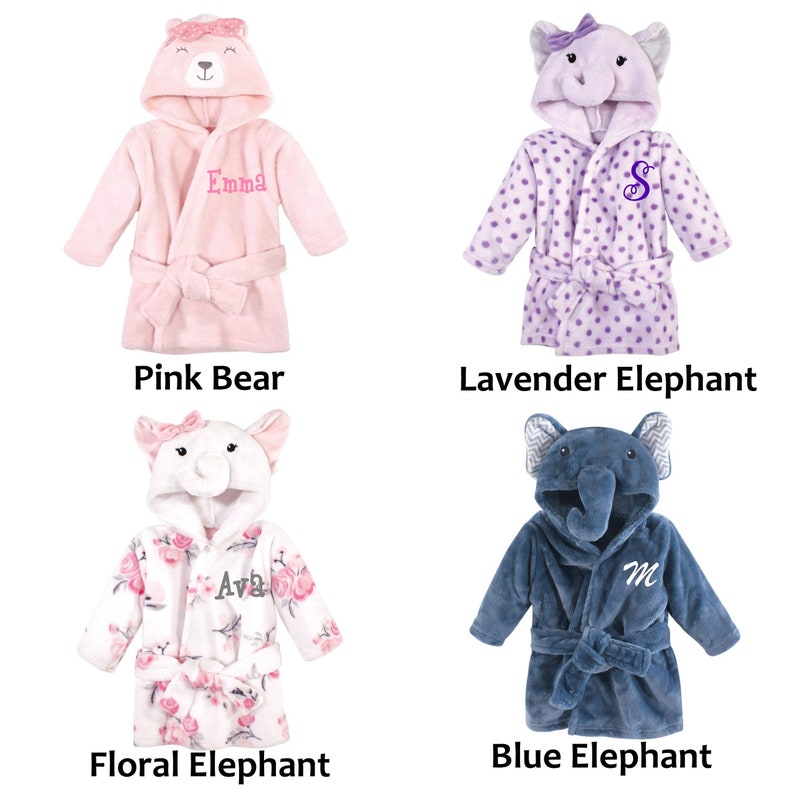Personalized Baby Bathrobe Infant Bathrobe Baby Name Bath Etsy