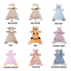 Personalized Baby Lovey, Embroidered Name, Rattle, Custom Baby Gift