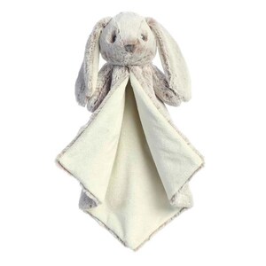 Manta de apego personalizada para bebé, con bordado de animalitos, regalo para baby shower. Bunny