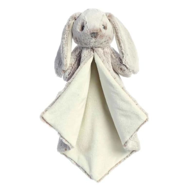 Manta de apego personalizada para bebé, con bordado de animalitos, regalo para baby shower. Bunny