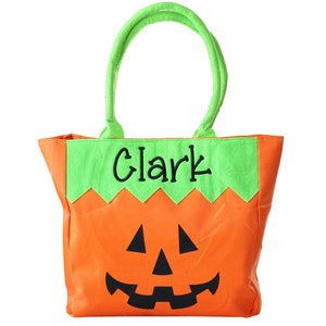 Personalized Halloween Bag, Trick or Treat Bag, Halloween Bag, Embroidered Name Bag, Treak or Treat Basket