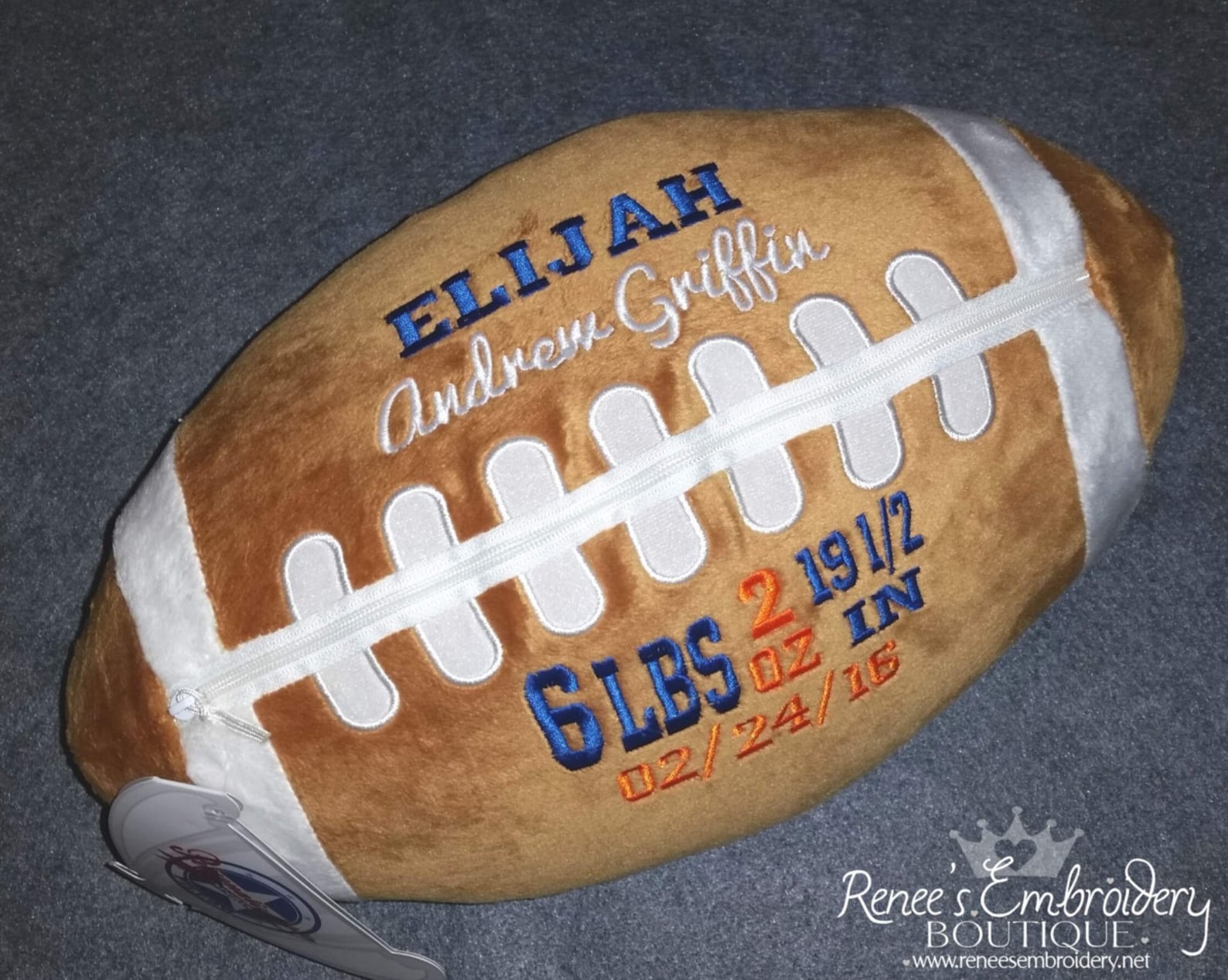 Personalized Plush Sports Pillow Baby Birth Announcement Child Etsy