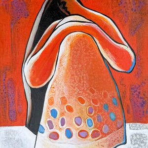 Abstraktes Paarbild, ausdrucksstarke emotionale Malerei , ausdrucksvolles Poster, moderne minimalistische Kunst, Schlafzimmer Dekoration, Geschenk für Eltern