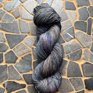 2:00 AM - Fingering Hand Dyed Superwash Merino Wool Yarn
