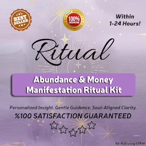 Abundance & Money Manifestation Ritual Kit | Wealth Spell, Prosperity Energy Tools