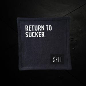 SPIT RAW "Return to Sucker" Minihandtuch | Queer Hygiene | Waschlappen Alternative | Mutiges lustiges Geschenk | Sweatshirt Material Handtücher