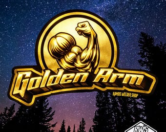 Golden Arm welding pipeliner sticker/decal