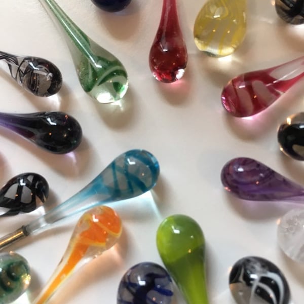 Glass Drop Pendants. Choose your color and match with earrings!