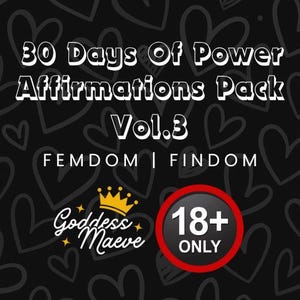 30 Dias de Afirmações de Poder Vol. 3 | Baralho de Ritual Diário Femdom Findom em PDF | Cartas de Mentalidade de Deusa para Empoderamento Domme