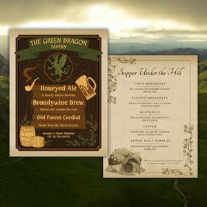 Fantasy Tavern Food & Drink Menu (Canva Template Set)