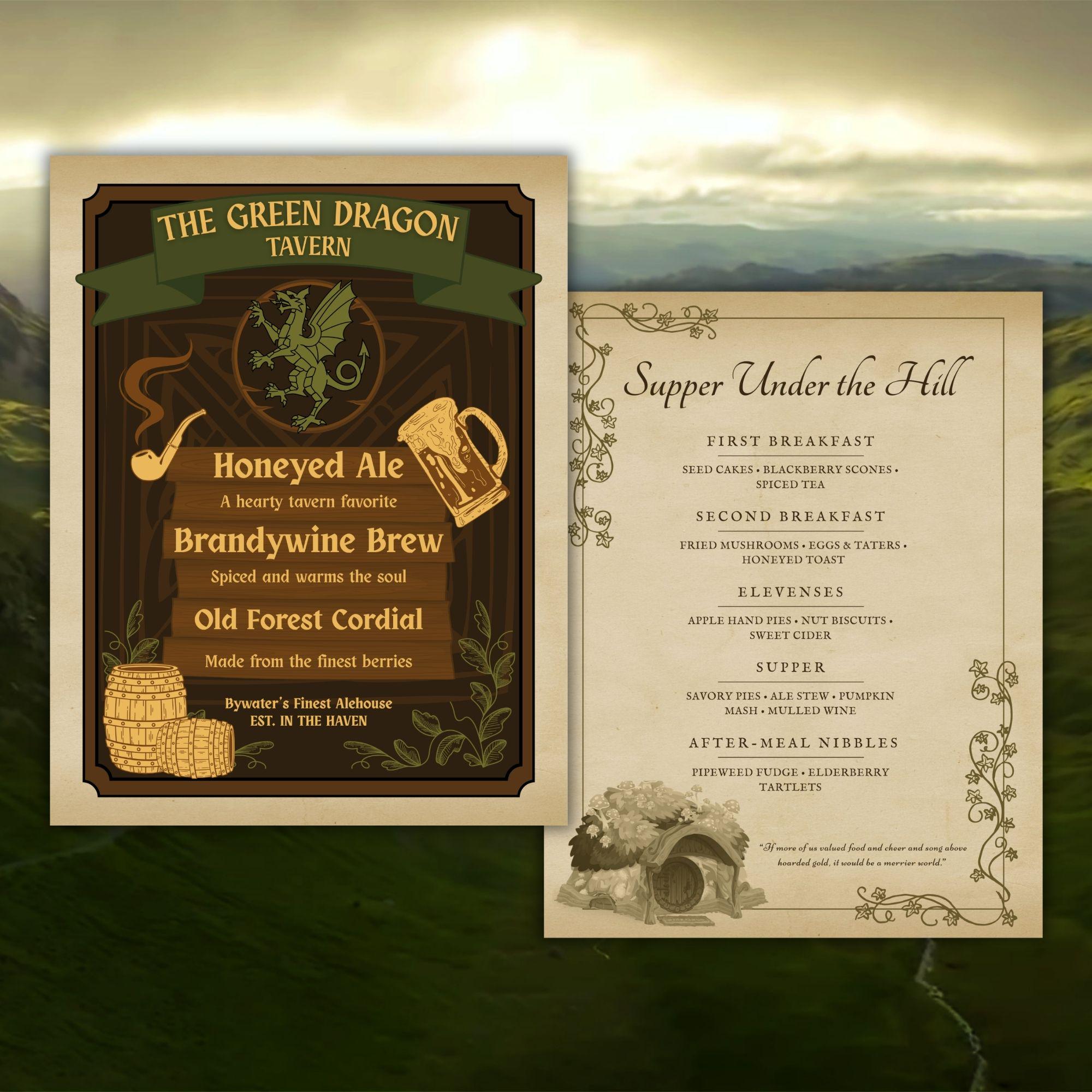 Fantasy Tavern Food & Drink Menu (canva Template Set) - Etsy