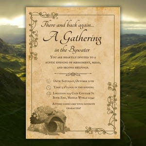 Fantasy Feast Invitation | Rustic Vintage Fall Gathering Canva Template