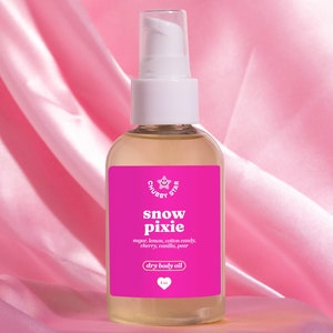 Snow Pixie Body Oil | Scented Dry Body Oil For Moisturized Skin, Luxurious Body Care, Self Care Routine, Sweet Cotton Candy Scent