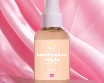 Marshmallow Delight Body Oil | Scented Dry Body Oil For Moisturized Skin, Luxurious Body Care, Self Care Routine, Marshmallow Scent Oil
