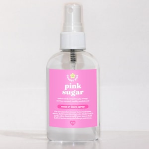 Pink Sugar Scented Room Linen Spray, Air Freshener, Fabric Spray, Pillow Mist, Bathroom Freshener, Car Freshener and Room Freshener Spray