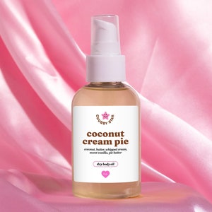 Coconut Cream Pie Body Oil | Coconut Scented Body Oil For Moisturized Skin, Luxury Body Care, Self Care Routine Fragrance Oil For Body Care