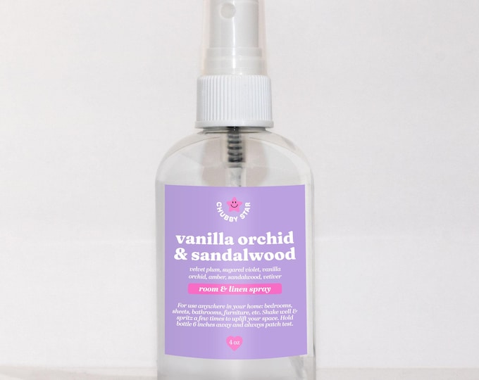 Vanilla Orchid Sandalwood Room Spray: Multi-Use Linen & Air Freshener