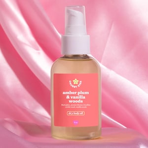 Amber Plum Vanilla Woods Body Oil | Scented Dry Body Oil For Moisturized Skin, Luxurious Body Care, Self Care Routine Spa Gift