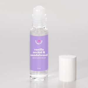 Vanilla Orchid Sandalwood Perfume Oil Fragrance, Luxury Scented Perfume, Natural Ingredients Perfume Phthalate Free Fragrance Oils
