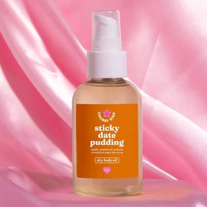 Olio corpo al budino di datteri appiccicosi / Olio corpo secco profumato per pelle idratata, cura del corpo di lusso, routine di cura di sé