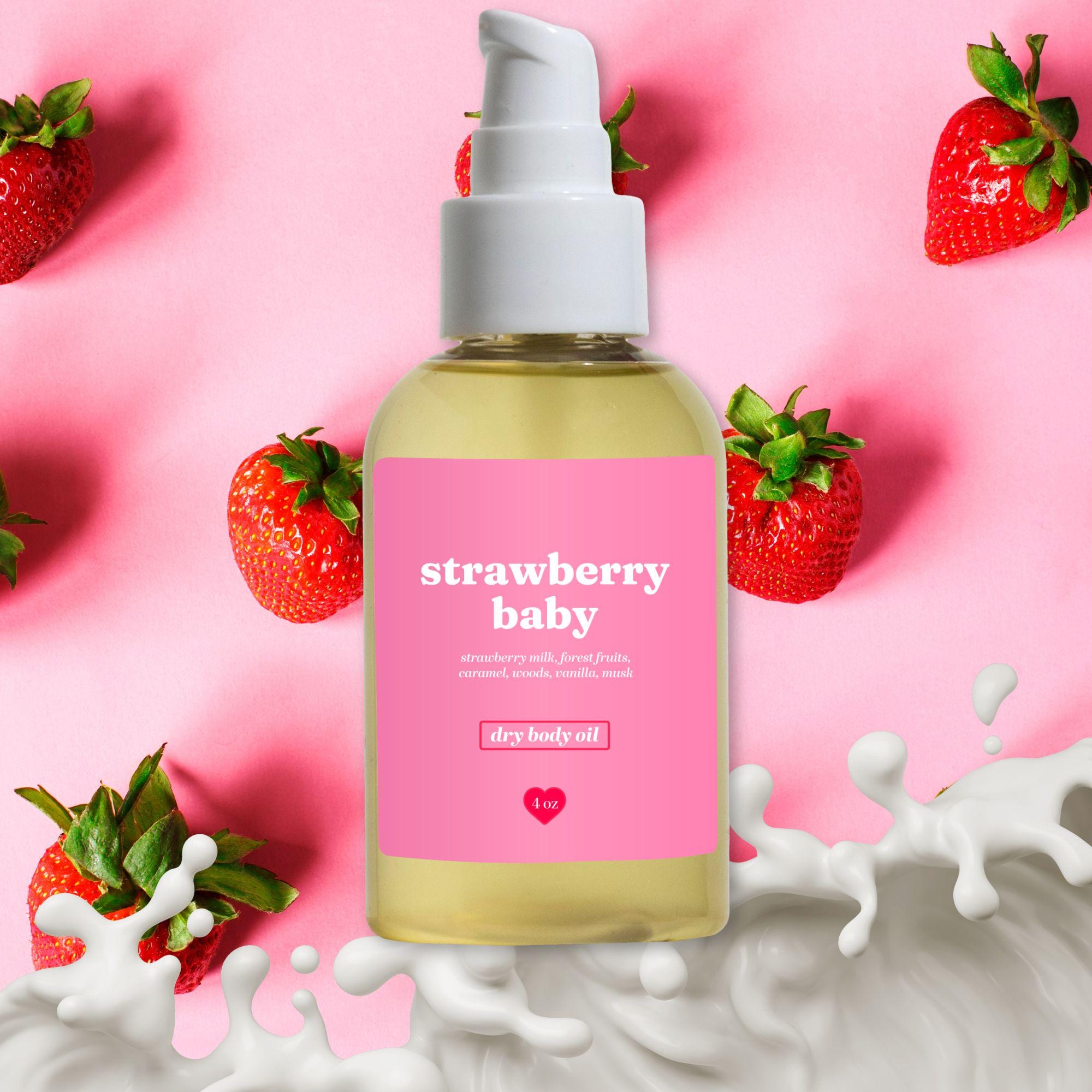 Strawberry Crybaby Body Oil Strawberry Milk Scented Body Oil For Moisturized Skin, Luxurious Body Care, Self Care Routine, Body Care Oil