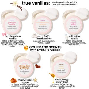 Scented Dusting Powders - Talc Free Body Powder for Self Care and Hygiene - Spa Gift - Scented Beauty Routine image 2
