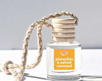 Pistachio Salted Caramel Car Air Freshener - Scented Car Diffuser Hanging Car Freshie New Car Gift Car Diffuser Car Accessory Gift For Her