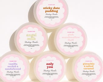 Scented Dusting Powders - Talc Free Body Powder for Self Care and Hygiene - Spa Gift - Scented Beauty Routine