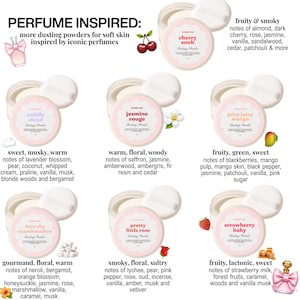 Scented Dusting Powders - Talc Free Body Powder for Self Care and Hygiene - Spa Gift - Scented Beauty Routine image 8