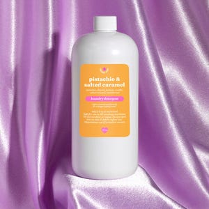 Pistachio Salted Caramel Scented Liquid Laundry Detergent - Scented Laundry Soap - 32 Oz Scented Liquid Laundry Cleaner