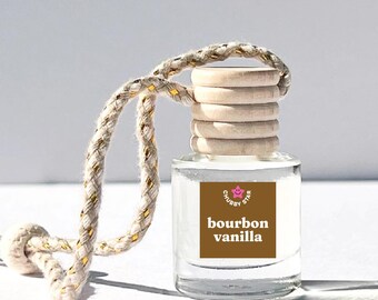 Bourbon Vanilla Car Air Freshener: Smoky Sweet Scent