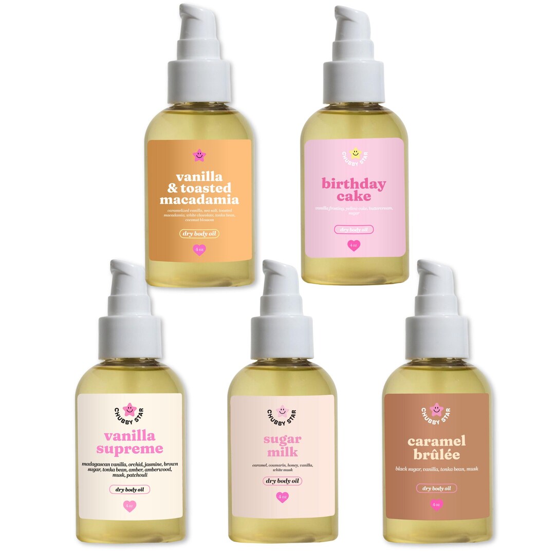 Vanilla Scented Body Oils: Natural Moisturizing Dry Massage Oil ...