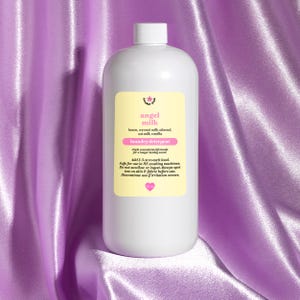 Angel Milk Scented Liquid Laundry Detergent - 32 Oz Liquid Laundry Cleaner - Highly Scented Detergent Laundry Soap - Lemon & Coconut Scent