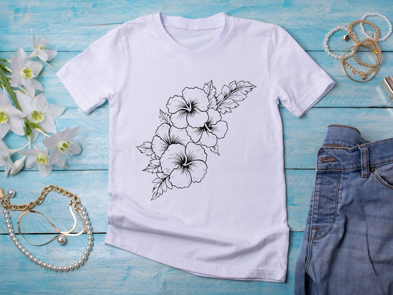 Hibiscus Flower SVG Bundle, Hawaii Floral Cut Files (digital Download ...