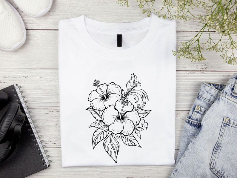 Hibiscus Flower SVG Bundle, Hawaii Floral Cut Files (digital Download ...