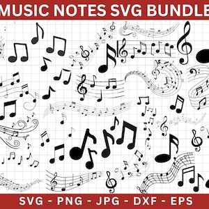 Nota musicale in formato SVG, Note musicali in formato SVG, File di taglio delle note musicali per Cricut, Clipart di note musicali, Vettore di note musicali, Chiave musicale in formato SVG, Chiave di violino.