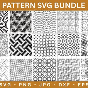 パターンSVGバンドル、幾何学模様SVGファイル、シームレスパターンSVG、線パターンSVG、幾何学ベクター、背景パターンSVG、シルエット