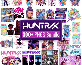 Paquete PNG de Huntrix Kpop, gráficos de Saja Boys (más de 300)