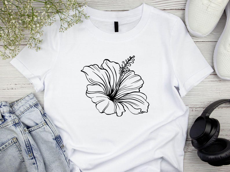 Hibiscus Flower SVG Bundle, Hawaii Floral Cut Files (digital Download ...
