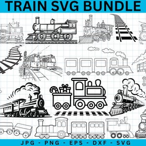 Train Svg,Train Svg & Png,Railway Locomotive Sublimation Design,Train Cut File,Railway Train Svg,Train Clipart, Train SVG,Sublimation Design