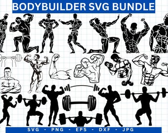 Muscles Svg, Bodybuilding Svg, Muscular Body Svg, Body Building, Man ...