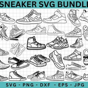 Sneaker Svg Bundle,Sneakers Svg,Svg File For Cricut,Tshirt Svg Designs,Svg Designs,Png for Sublimation,Sneaker Clipart,Shoes File for Cricut