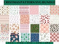 Christmas Pattern SVG Bundle, Snowflake Wallpaper (Digital Files)