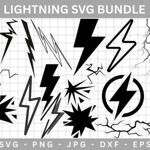 Lightning SVG Bundle,Lightning Bolt svg,Lightning Vector,Lightning Clipart,Thunder Svg,Flash svg,Lightning Cut File Cricut,Instant Download