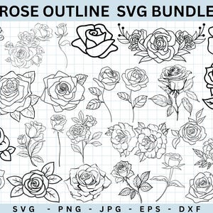 Roses SVG Bundle,Roses SVG,rose vector svg,tattoo svg,Svg files for cricut,Flowers Svg,Floral svg,Rose png,Instant Download.